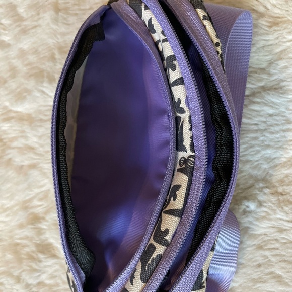 KAVU Black and Purple Patterned Waist Bag - Picture 6 of 7